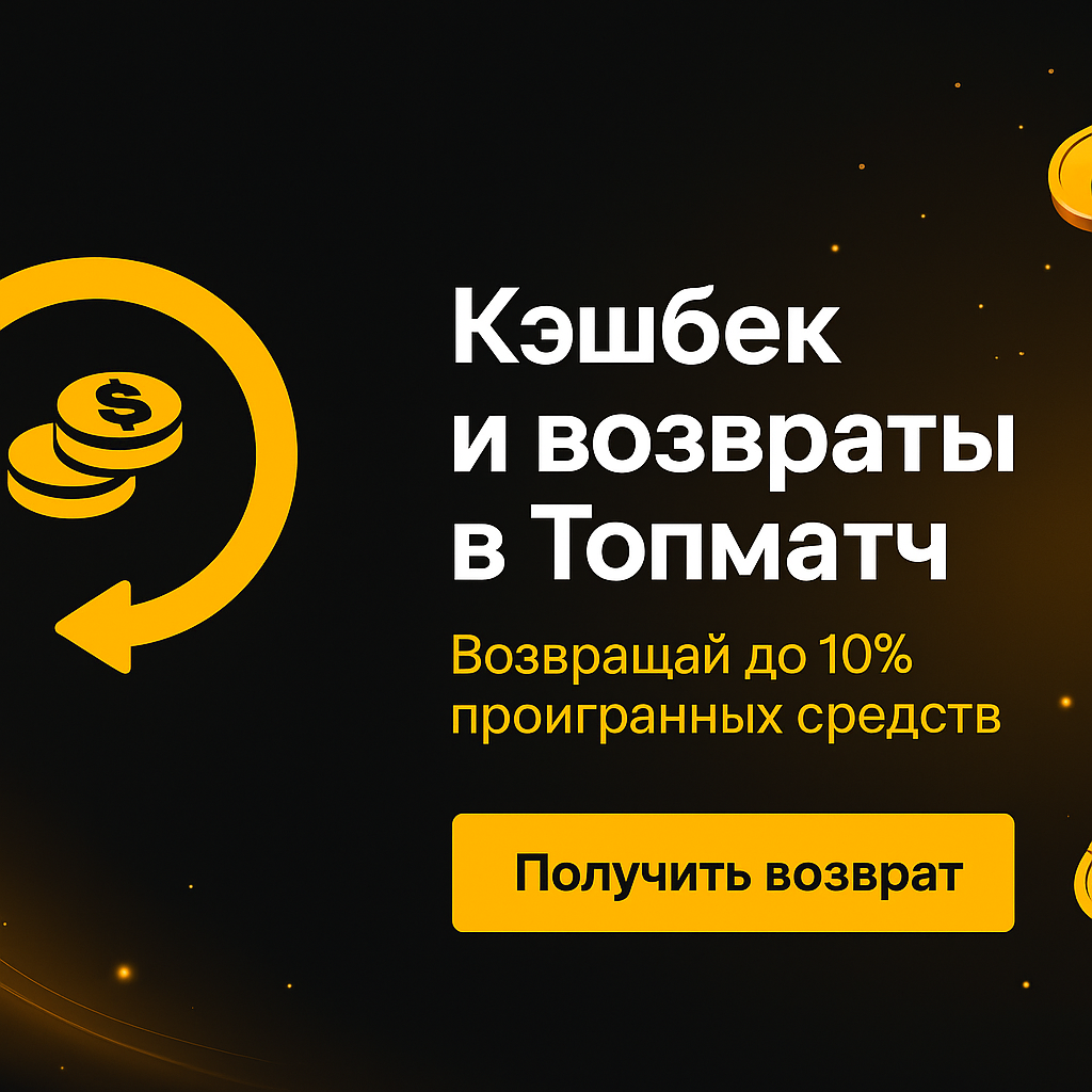 Кэшбек и возвраты в Topmatch